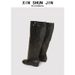 Women's Style Pleated Slimming Slouch Boots Above The Knee Slip-On Fashion Autumn Leg Boots Runway_vogvips.com