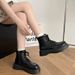 Versatile Big Toe Lace-up Martin 2025 Autumn Winter New British Style Short For Women Chunky Heel Fashion Boots_vogvips.com