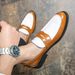 Cross-border Large Size 2022 Spring Black and White Colorblock Leather Shoes Men's Shoes Slip-on Loafers Korean Fashionable Business Shoes_vogvips.com