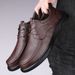 Men's Casual Leather Shoes, Lace-up, Breathable, Popular Style, Sole, Soft Leather, Suitable For Office Work And Formal_vogvips.com