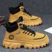 European Warm Series Martin High Top Work Yllow Mn's Flc-Lind Cotton Shos Thick-Sold Outdoor Watrproof Lathr Boots Wintr Nw_vogvips.com