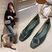 Shallow Mouth Single For Women 2023 Spring Summer New Retro Buckle Low Heel Artistic Square Toe Soft Leather Mary Jane_vogvips.com