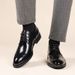 New men's business dress leather shoes leather high-end brogues wedding men's shoes head layer leather shoes_vogvips.com