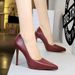Thin Heel Super High Heel Waterproof Table Shallow Mouth Pointed Head Nightclub High Heels Single Shoes_vogvips.com