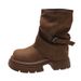Melard Thick-Soled Martin For Women 2025 New Autumn British Style Height-Increasing Stacked Fashionable Cuff Boots_vogvips.com