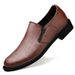 Embossed Crocodile Pattern Men's Shoes Casual Leather Shoes Men's Style Barber Loafers_vogvips.com
