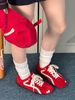 Red Women's 2025 New Spring/Summer Multifunctional Sports Retro Racing Soft-Soled Agan Cross Blue Casual Shoes_vogvips.com