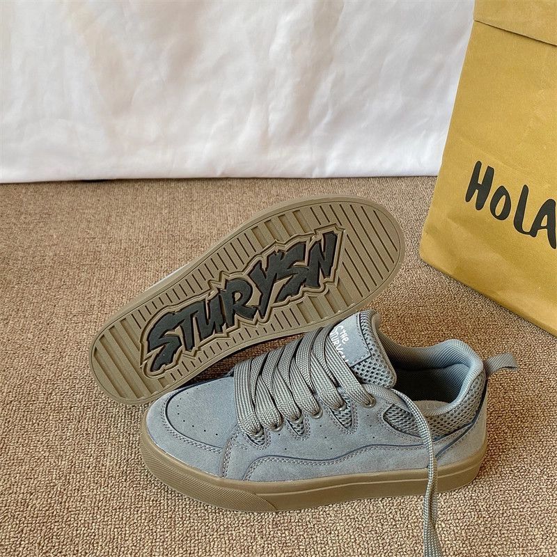 Unisex Casual Skateboard Shoes Trendy Retro Street Style Student Niche INS Fashion Bread Shoes For Couples_vogvips.com