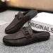 Leather Men Half Slippers Summer Breathable Mens Casual Slip-on Lazy Driving Shoes Comfortable Walking Loafers Moccasins_vogvips.com