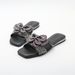 Women's Plus Size Flat Sandals With Pearl Bow Detail - Breathable Open-Toe Casual Slides For Everyday Wear_vogvips.com