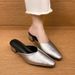 Summer Chic Plus Size Chunky Heel Slip-On Mules Closed Toe Mid Heel Slippers For Women Easy Wear Casual Shoes New Style_vogvips.com