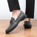Men's Plus Size 47 Soft Soled Bean 46 British Fashion Driving 45 Youth Leather Shoes Casual Loafers_vogvips.com