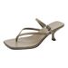 MTX 2025 Summer New French Style Square Kitten Toe Post Sandals Plus Size High Heel Flip-Flops Women Fashion Outdoor Wear_vogvips.com