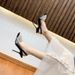 Rhinestone High One-Strap Heel Summer New Sandals For Women Small Size Square Toe Elegant Hollow Shoes_vogvips.com