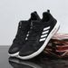 Men's Summer Breathable Mesh Sports Casual Shoes Odor Resistant Non Slip Work Low Top Black Trendy 8827_vogvips.com