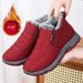 Winter Women's With Fleece, Warm Hiking Shoes, Waterproof Non-Slip, Slip-On Middle-Aged And Elderly, Thickened Cotton_vogvips.com
