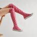 Over-the-Knee Boots For Women, New Large Size Knee-High Versatile Simple Style, Fleece-Lined Thick Sole, Stretchy_vogvips.com