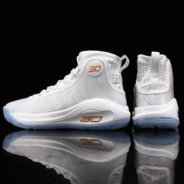 Men's High Top Basketball Shoes Breathable Wavy Print Sneakers Non Slip Cushioned Sports Trainers_vogvips.com