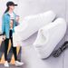 White Sneakers Female Students, Korean Style, Versatile For Spring And Autumn, Leather Flat Running Breathable Women's_vogvips.com