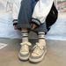 Spring New White Board Women's Ins Korean Edition Casual Versatile Color Blocked Thick Bottom Low Help Student Sports_vogvips.com
