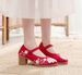 High Women' Quare Heel, Hallow Mouth, Round Toe Embroidered, Exy And Limming, Nightclub Ingle Hoe, Wedding_vogvips.com