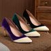 cross-border Foreign Trade Wholesale Of New Suede High-heeled For Women, Stiletto Pointed Toe Shallow Single_vogvips.com