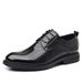 Men's business dress leather shoes Leather men's casual Brock carved men's shoes_vogvips.com