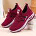 Women's Casual Shoes Large Size Women's Shoes Breathable Single Shoes Middle-aged And Elderly Mother Shoes Soft-soled Feet Fly-woven Shoes_vogvips.com