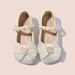 Elsa Crystal Princess Spring Autumn Summer Bowknot Fashion Little Girls' Soft Sole Leather Single Shoes_vogvips.com