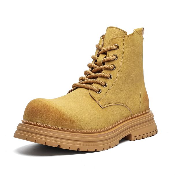 Martin Boots Mid-top High Street Style Chelsea Short Boots Casual Wear-resistant Desert Tooling Boots Couple Men's Boots_vogvips.com
