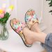 shevalues Summer House Slippers For Women With Arch Support Breathable Waffle Cotton Indoor Slippers Slip On Open Toe Home Shoes_vogvips.com