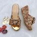 Women’s Shoes ladies' banquet shoe and bag set, comfortable wedge shoes with the same series of bags, wedding exclusive items_vogvips.com