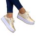 New For Women, Round Toe Thick Soled Casual Adhesive Shoes, Single Shoes_vogvips.com