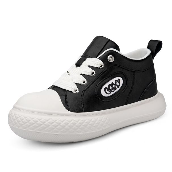 Invisible Heightening Thick-soled Casual Board Shoes Men's Shoes Muffin Bottom Casual Round Head White Shoes_vogvips.com