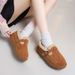 Birken Furry 2025 Winter Retro Style Thick Sole Fleece Lined Thickened Snow Boots Cross-Border Plus Size Shoes For Women_vogvips.com