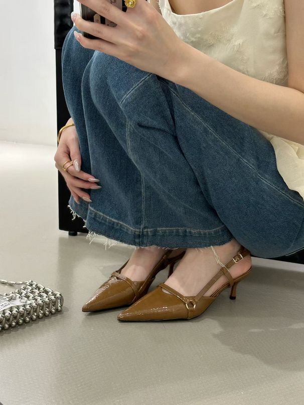 2026 Summer New Arrival: Unique Design Trendy Pointed-Toe Shallow Backless Stiletto High Heels Versatile Closed-Toe_vogvips.com