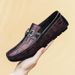 Cross-border Large-size Men's Loafers Made Of Two-layer Cowhide, Soft Leather, Comfortable Slip-on Casual Leather For_vogvips.com