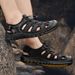 Beach Shoes Men's Summer Hollow Breathable Toe Bun Men's Sandals With A Pedal Soft Sole Non-Slip Outdoor Sneakers_vogvips.com