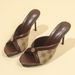 New High Heels Round Head Thin Heel Fashion High Heel Sandals Slippers Large Size Fish Mouth Sexy Cool Slippers_vogvips.com