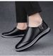 Men's Shoes Breathable Hand Scratch Business Casual Leather Shoes Soft Sole Soft Surface Board Shoes Driving Shoes Doudou Shoes_vogvips.com