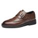 Suitable For All Seasons New Autumn Business Formal Leather Men's Youth Versatile Trendy Fashion Brogue Slip-On Shoes_vogvips.com