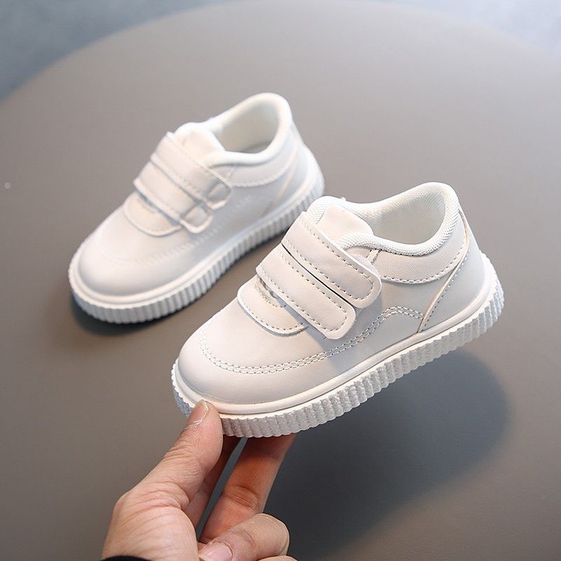 Children's 2026 Spring And Autumn New Boys' Sports White Girls' Casual Sneakers Soft Sole Baby Shoes_vogvips.com