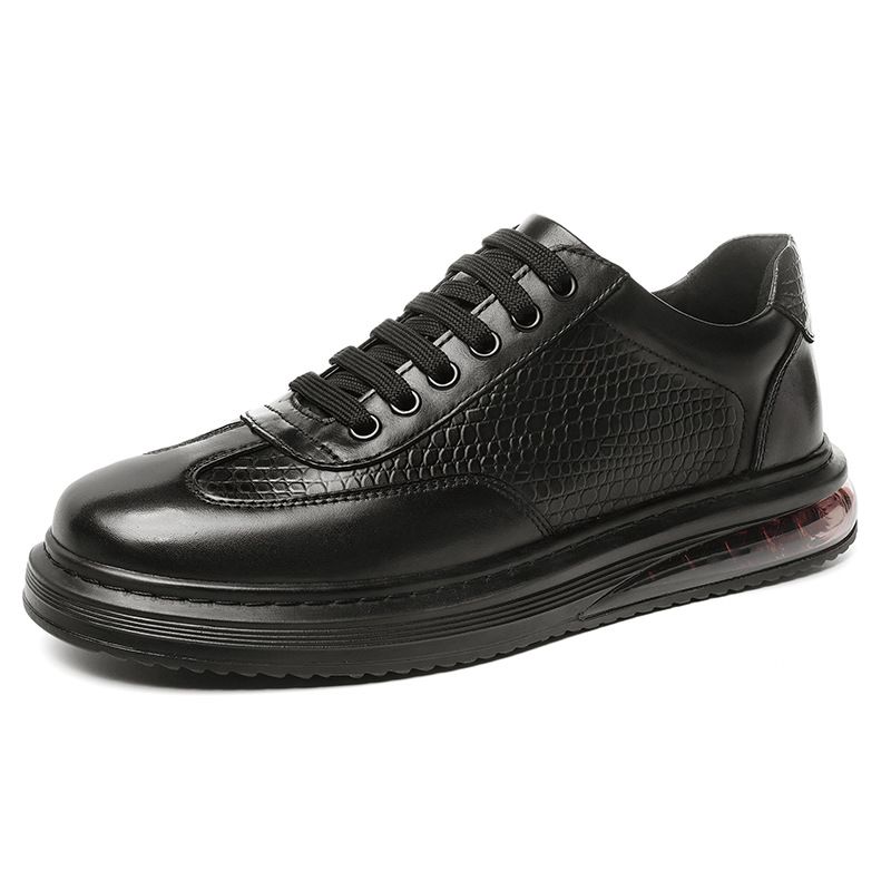 Flat Baseplate Shoes Shoes Men's Shoes Two Irst Layer Cowhide Air Cushion Board Shoes Men's Casual Shoes Men's Tide_vogvips.com