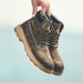 European Warm Series 2025 Autumn New Martin With Fleece, Warm Snow Mid-Calf Genuine Leather Work Boots, Trendy Men's Boots_vogvips.com