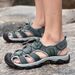 Summer Large-Dock Layered Cowhide Casual Shoes Breathable, Non-Slip, Quick-Dry Outdoor Beach Sandals For Men_vogvips.com