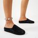 New Fashionable Black Sequined Women's Slippers Casual Versatile PU Material Rubber Sole Comfortable Slip-On Shoes_vogvips.com