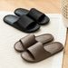 EVA Material Unisex Summer Solid Color Bathroom Shower For Couples, Home Use, Non-slip, Simple Soft-soled Slide Sandals_vogvips.com