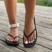 2025 Cross-Border Hot-Selling Women's Flip-Flops Outdoor Wear, Bathing, Beach, Casual Simple Solid Color Toe-Post_vogvips.com