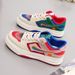 Women's Shoes New Women's Shoes Mesh Mandarin Duck Color Matching Shoes Spring And Summer Flat Shoes Women's Casual Shoes Hollow White Shoes_vogvips.com