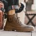 European Warm Series Large Size 45 Martin 2025 Autumn Winter Work Casual British Leather Boots Men's Fleece Lined Warm Trendy_vogvips.com